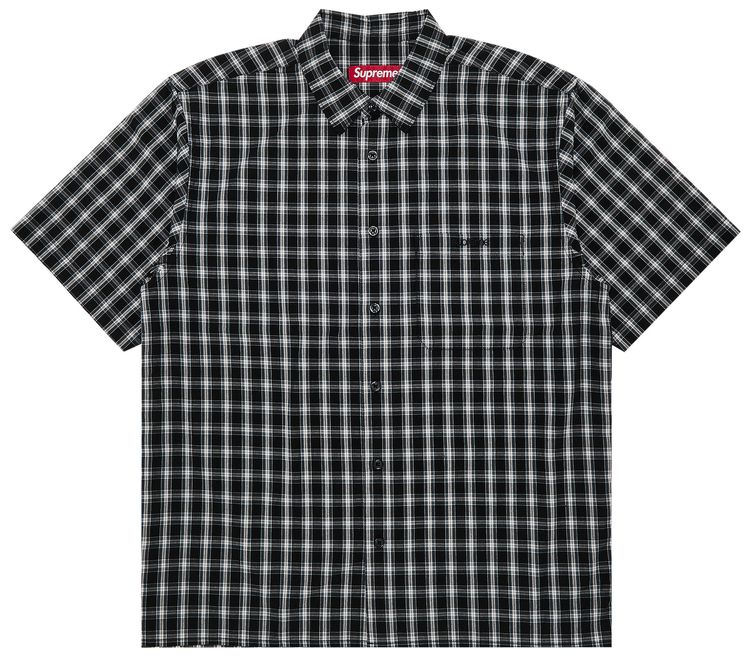 Supreme Mini Plaid Short Sleeve Shirt Black