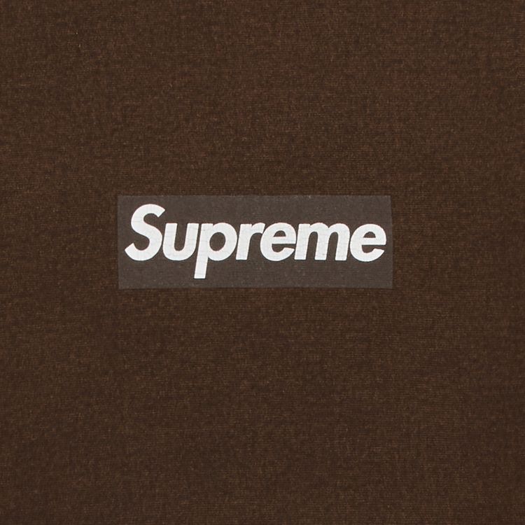 Supreme Washed Box Logo Crewneck Brown