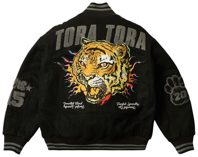 Palace Tora Tora Varsity Jacket Black
