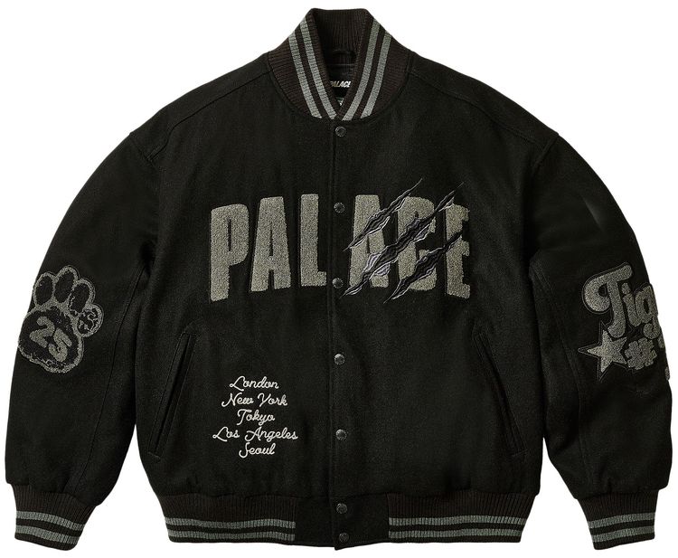 Palace Tora Tora Varsity Jacket Black