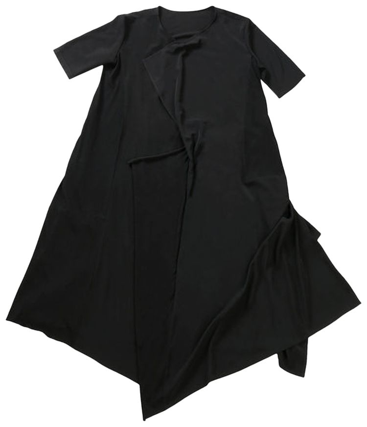 Yohji Yamamoto Front Draped Dress Black