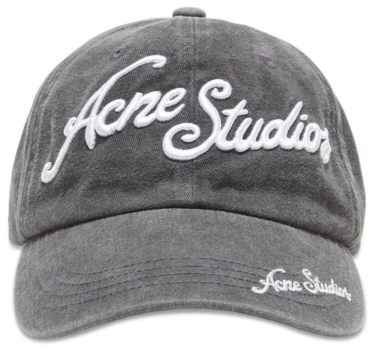 Acne Studios Logo Baseball Cap Baseball Black