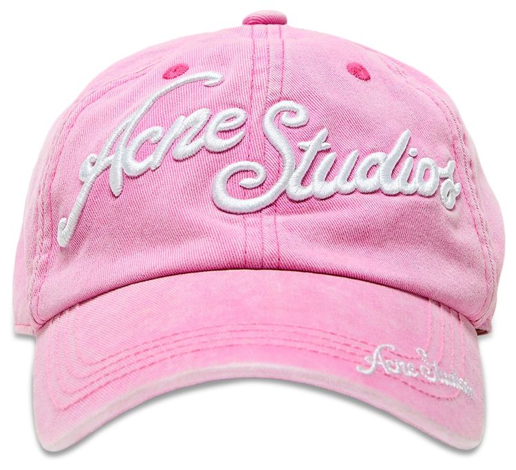 Acne Studios Logo Baseball Cap Bubble Pink
