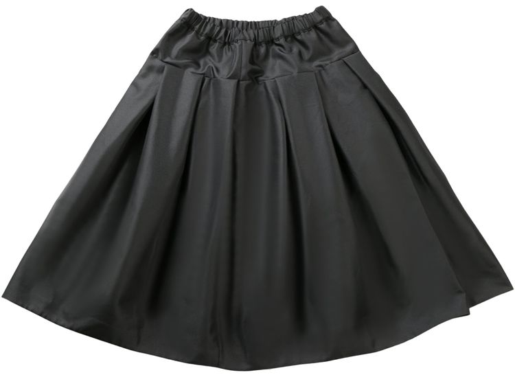 Comme des Garcons Heavy Satin Curve Seam Skirt Black