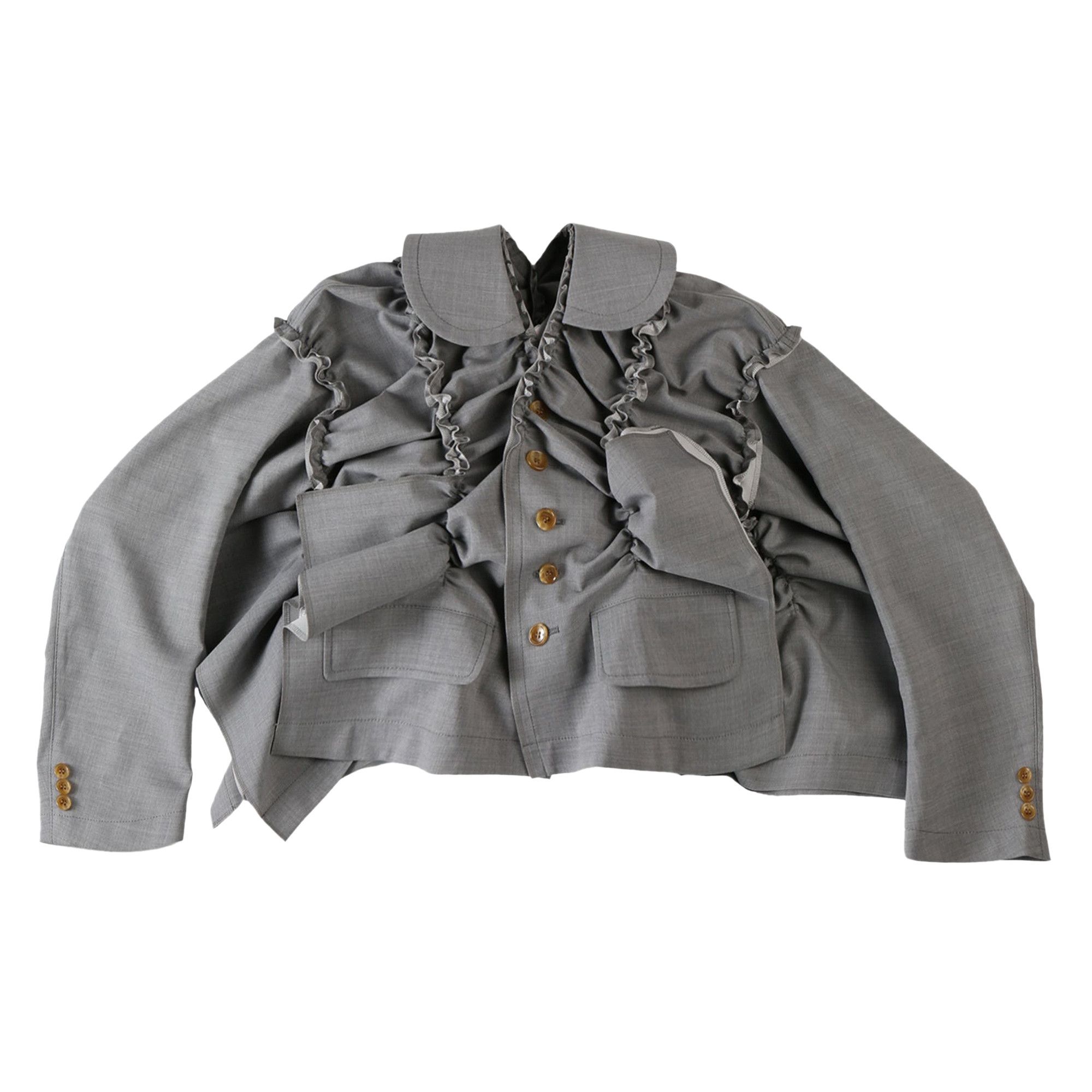 Buy Tao Comme des Garçons Pleated Design Jacket 'Grey' - TO J008