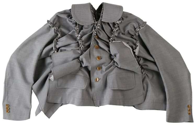 Tao Comme des Garcons Pleated Design Jacket Grey
