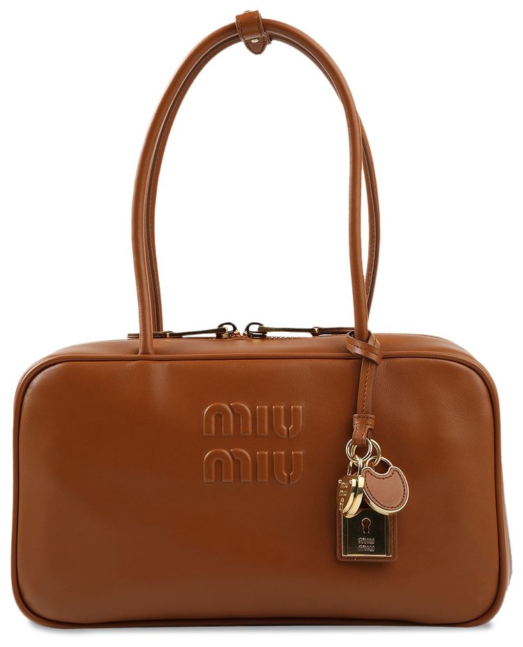 Miu Miu Soft Leather Beau Bag Cognac