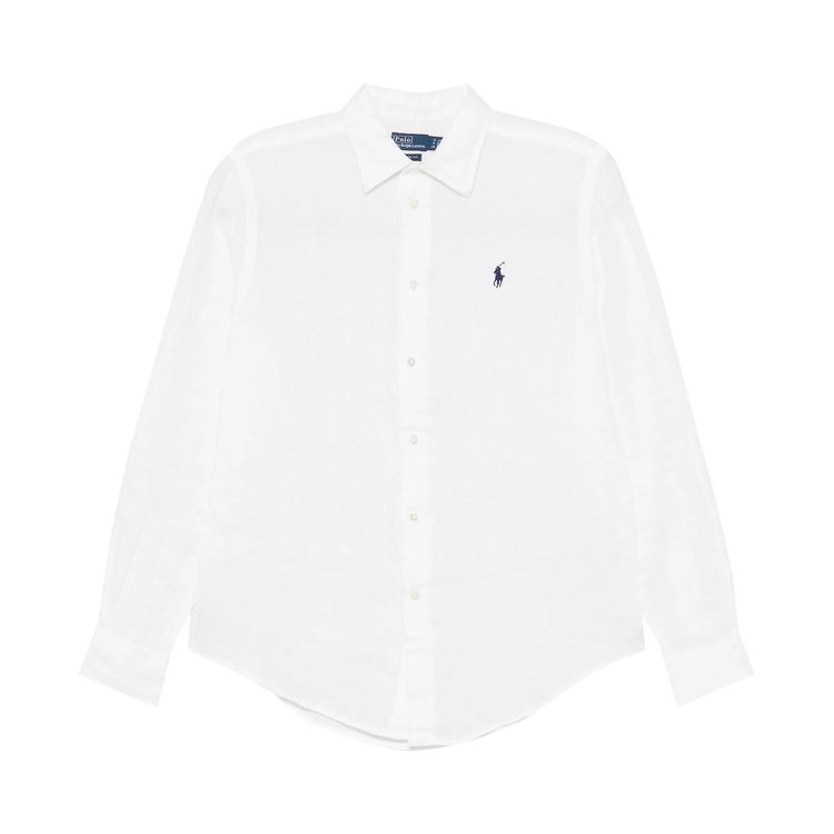 Polo Ralph Lauren Classic Long Sleeve Button Front Shirt White
