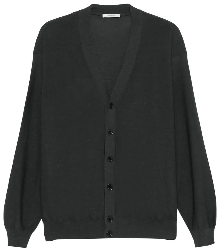 Lemaire Relaxed Twisted Cardigan Carbon