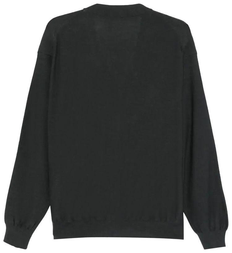 Lemaire Relaxed Twisted Cardigan Carbon