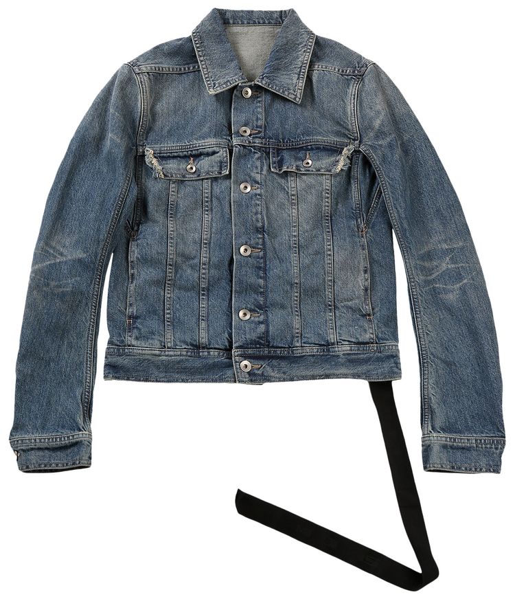 Rick Owens DRKSHDW Giacca Denim Trucker Jacket Washed Indigo