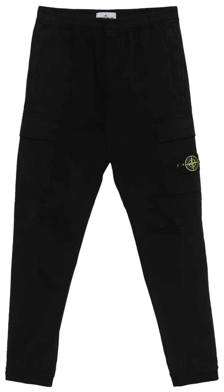 Stone Island Regular Tapered Cargo Trousers Black