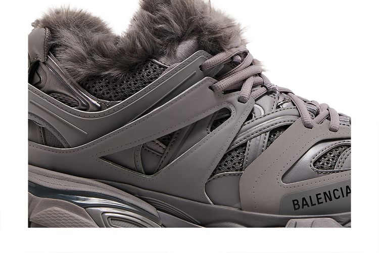Balenciaga Track Sneaker Fake Fur   Grey