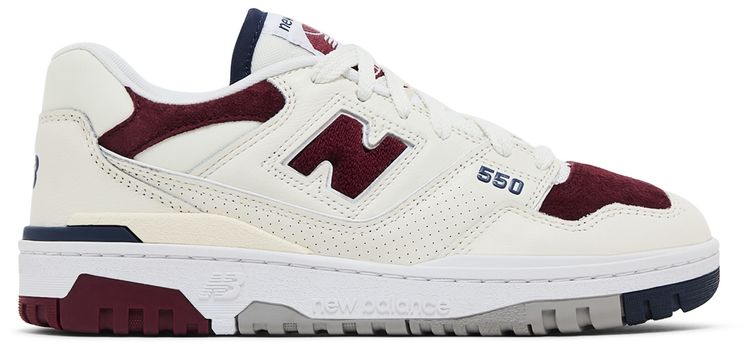 New Balance 550 Suede Toe Pack   Burgundy Navy