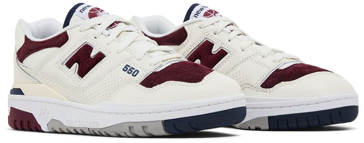 New Balance 550 Suede Toe Pack   Burgundy Navy