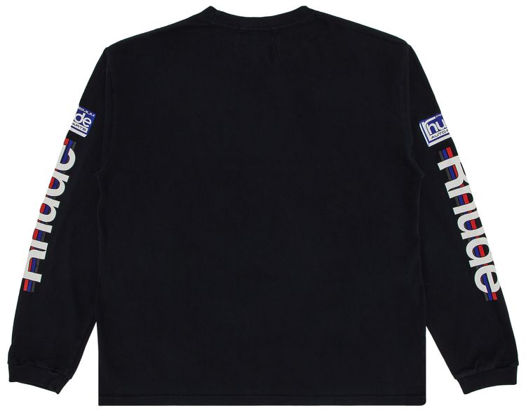 Rhude Petrol Patch Long Sleeve Tee Vintage Black