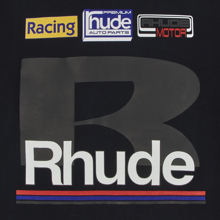 Rhude Petrol Patch Long Sleeve Tee Vintage Black