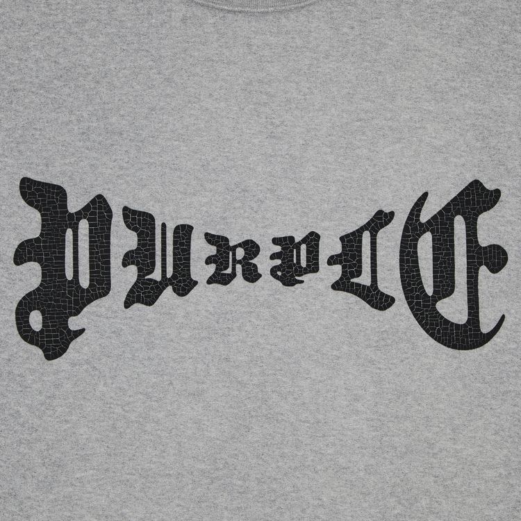 PURPLE BRAND Textured Inside Out Tee Heather Grey