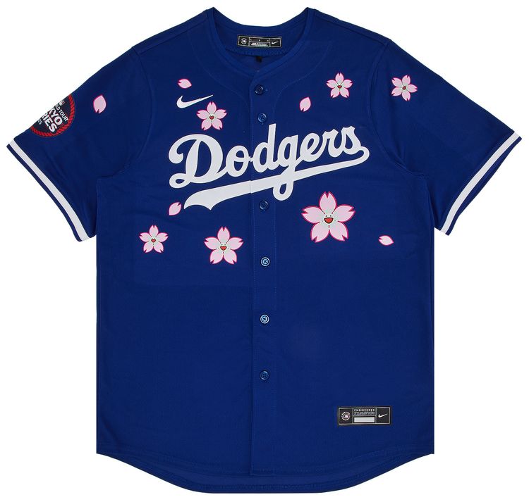 Nike x Takashi Murakami x MLB World Tour Tokyo Series 2025 Dodgers Tokyo Away Jersey Blue
