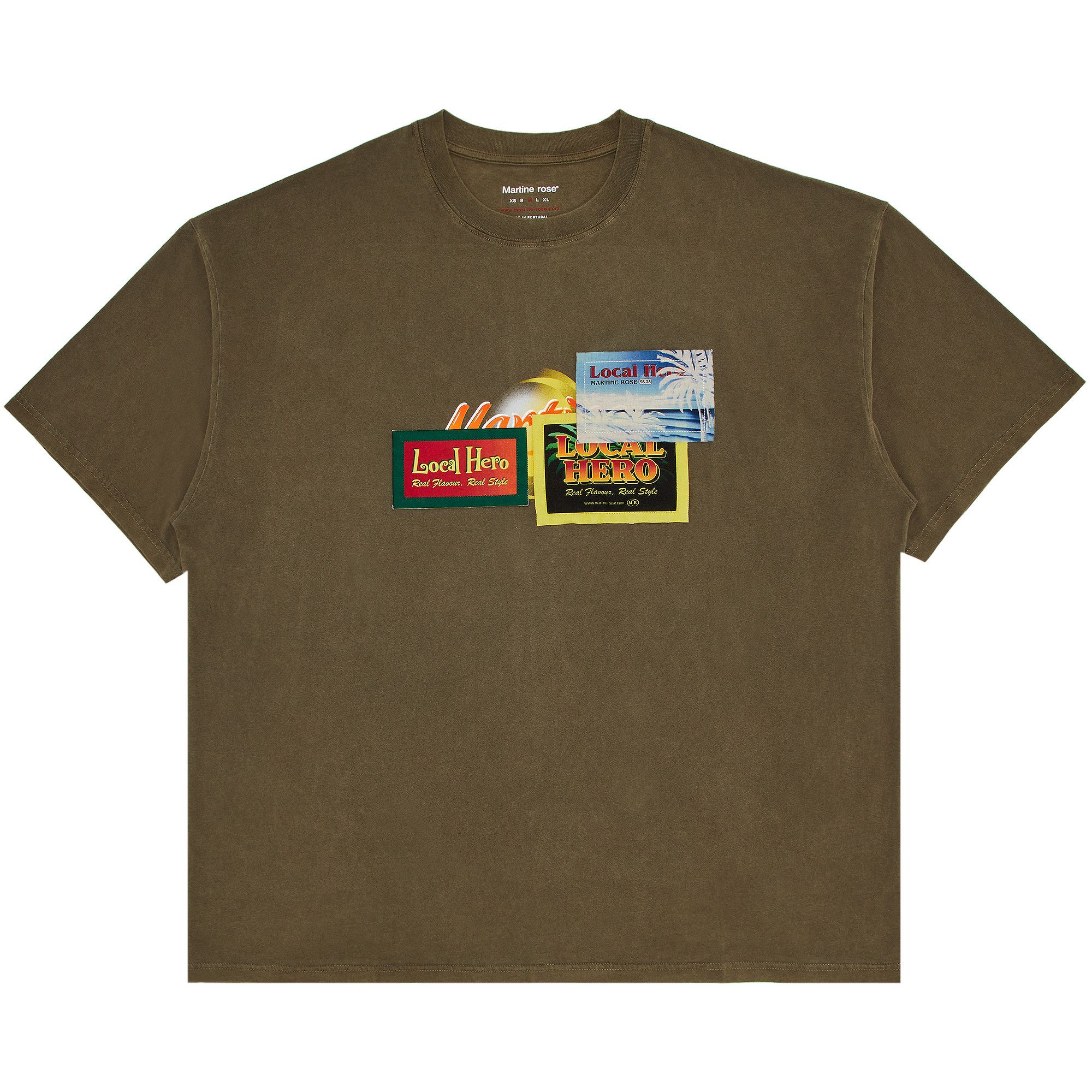 Tシャツ・カットソー MARTINE ROSE Men Tops 630JE01411D GREEN KHAKI Martine Rose T Shirt | The Webster