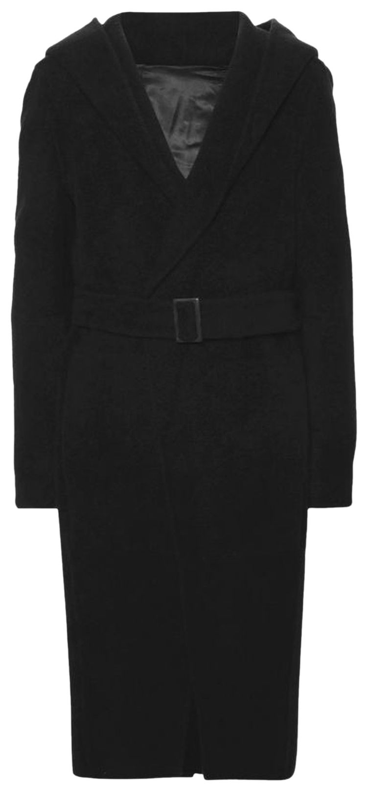 Rick Owens Slim Hoodie Coat Black