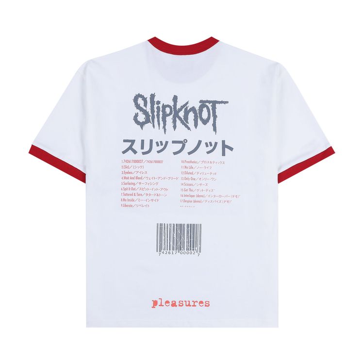 Pleasures x Slipknot Self Titled Ringer Shirt White