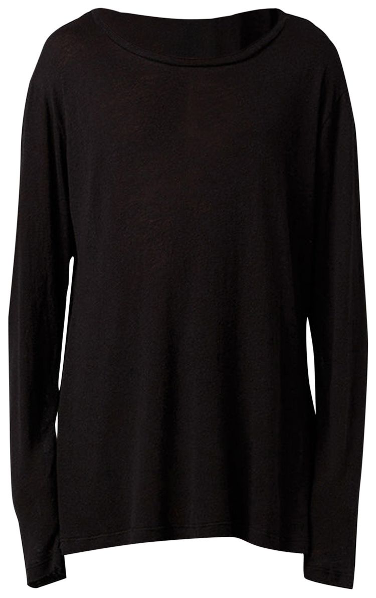 424 Semi Transparent Long Sleeve Shirt Black