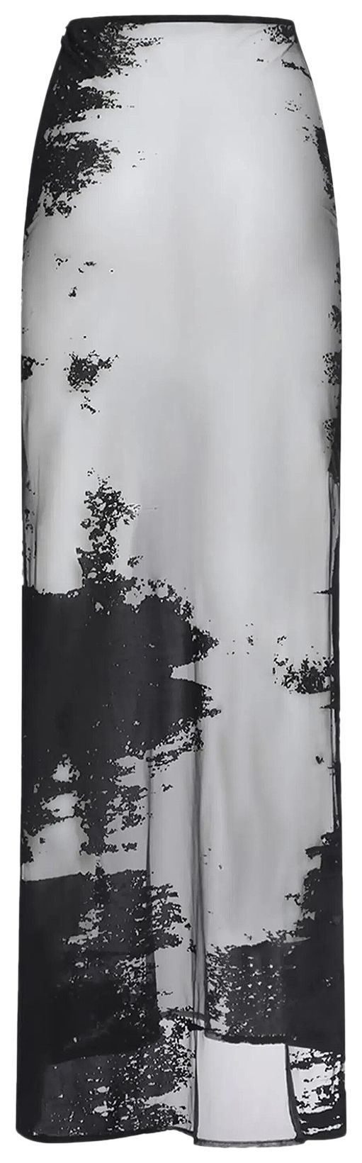 Ann Demeulemeester Vivi Light Jersey Sheer Skirt Black