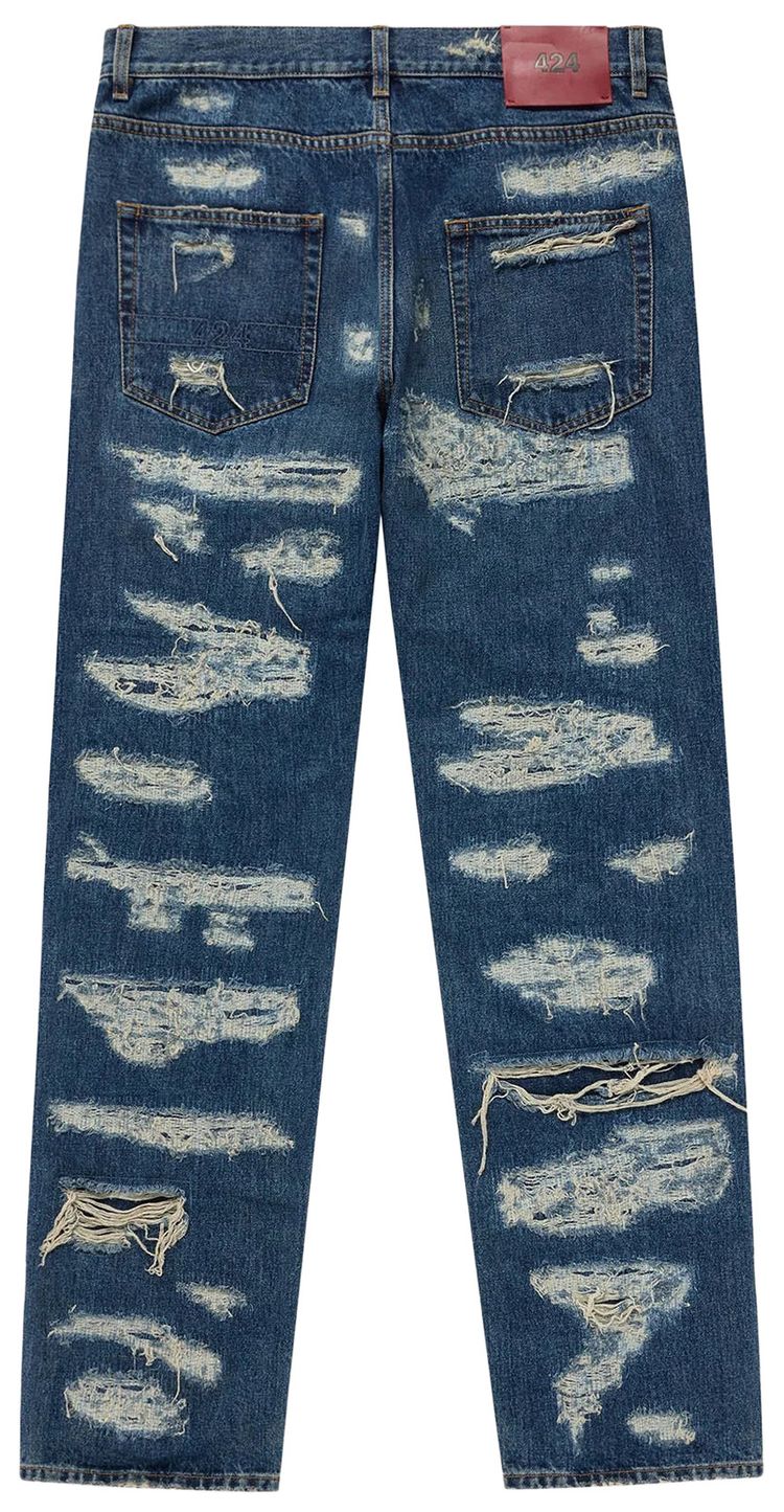 424 Ripped Denim Blue