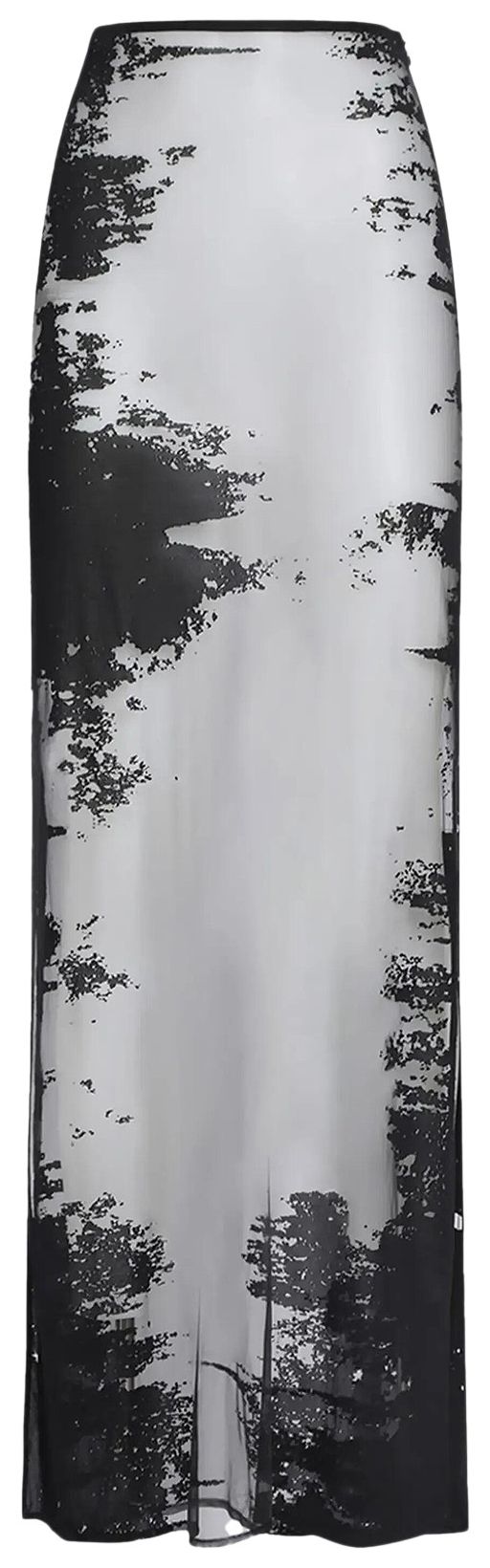 Ann Demeulemeester Vivi Light Jersey Sheer Skirt Black