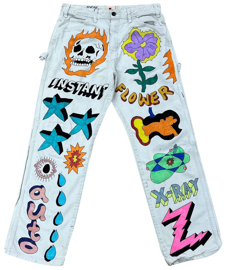 Emotionally Unavailable Instant Flower Jeans Multicolor