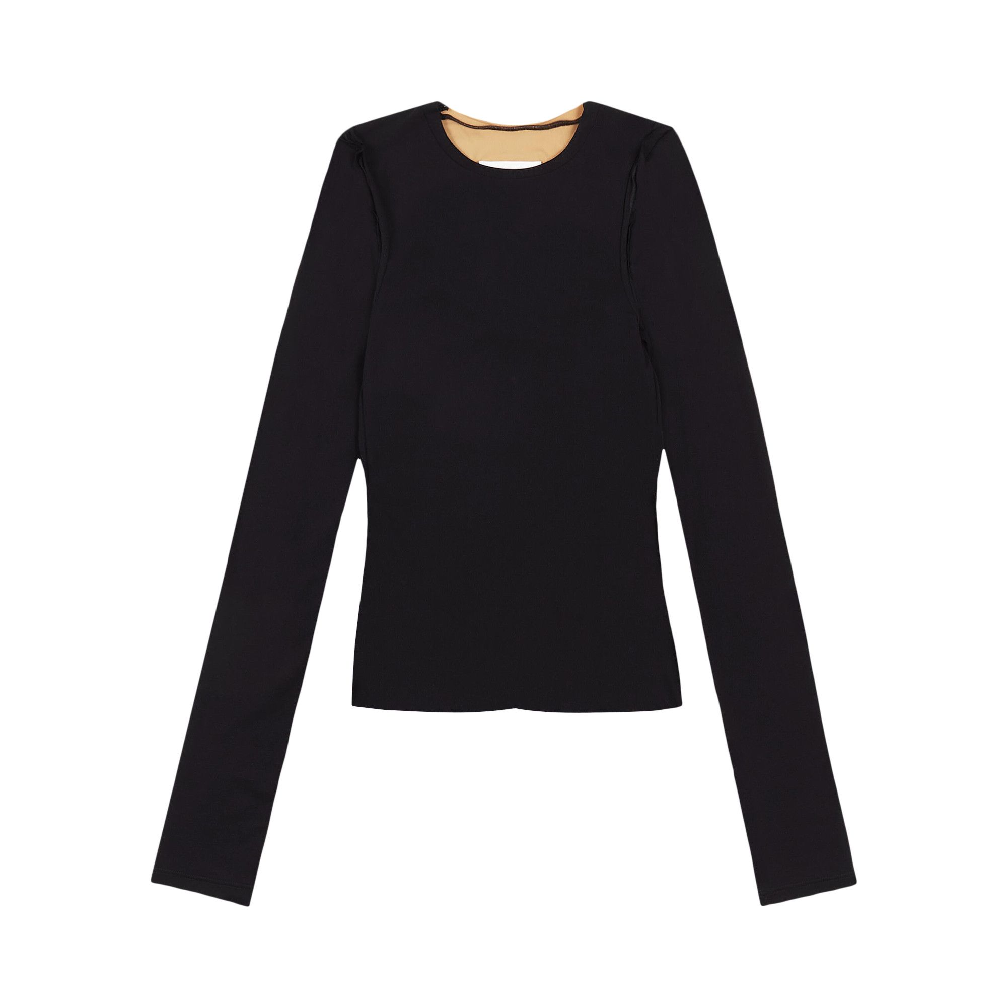 Buy MM6 Maison Margiela Long-Sleeve Top 'Black' - S62NH0025 MTJ006