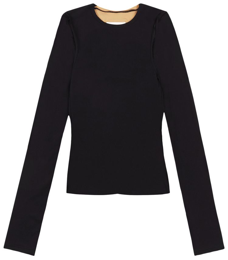 MM6 Maison Margiela Long Sleeve Top Black