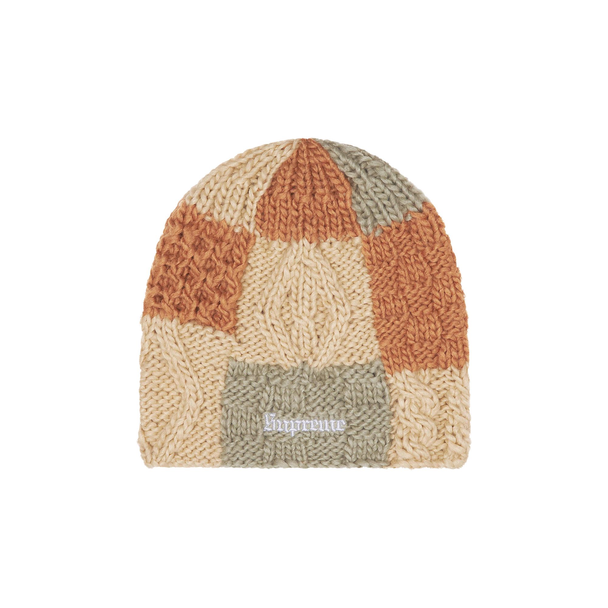 新品 Supreme Block Knit Beanie Tan ビーニー 即完 Supreme Block Knit Beanie Tan Brand New In Hand | eBay