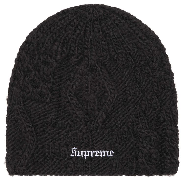 Supreme Block Knit Beanie Black
