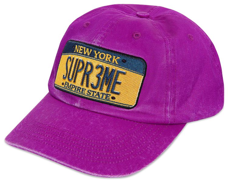 Supreme License Plate 6 Panel Purple