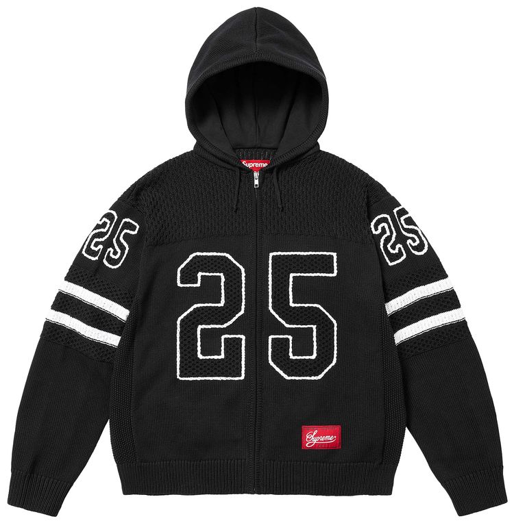 Supreme Sport Zip Up Hooded Sweater Black