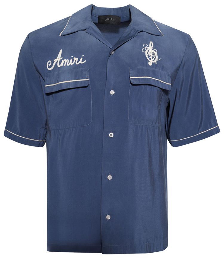 Amiri Saturday Night Camp Shirt Navy