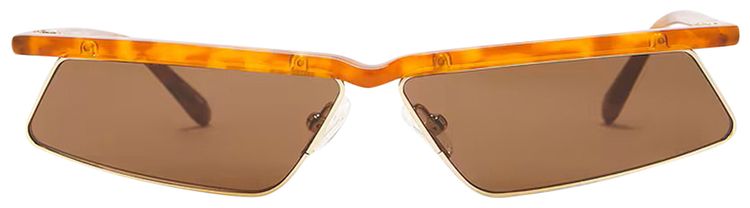 The Attico Aria Sunglasses Yellow GoldBlonde T ShellBrown
