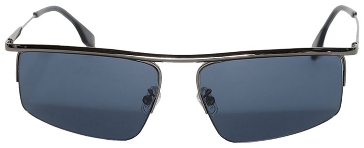 Fendi Rectangular Sunglasses Shiny Dark RutheniumBlue