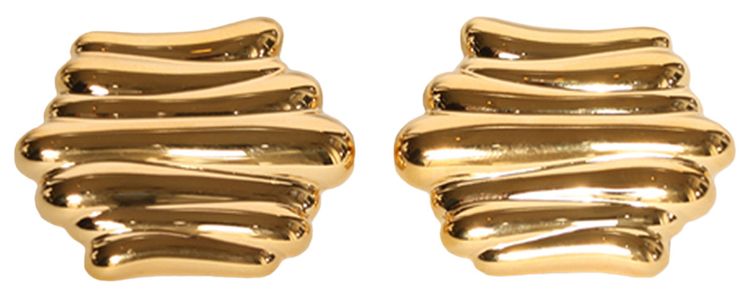 Khaite Crema Earrings Gold