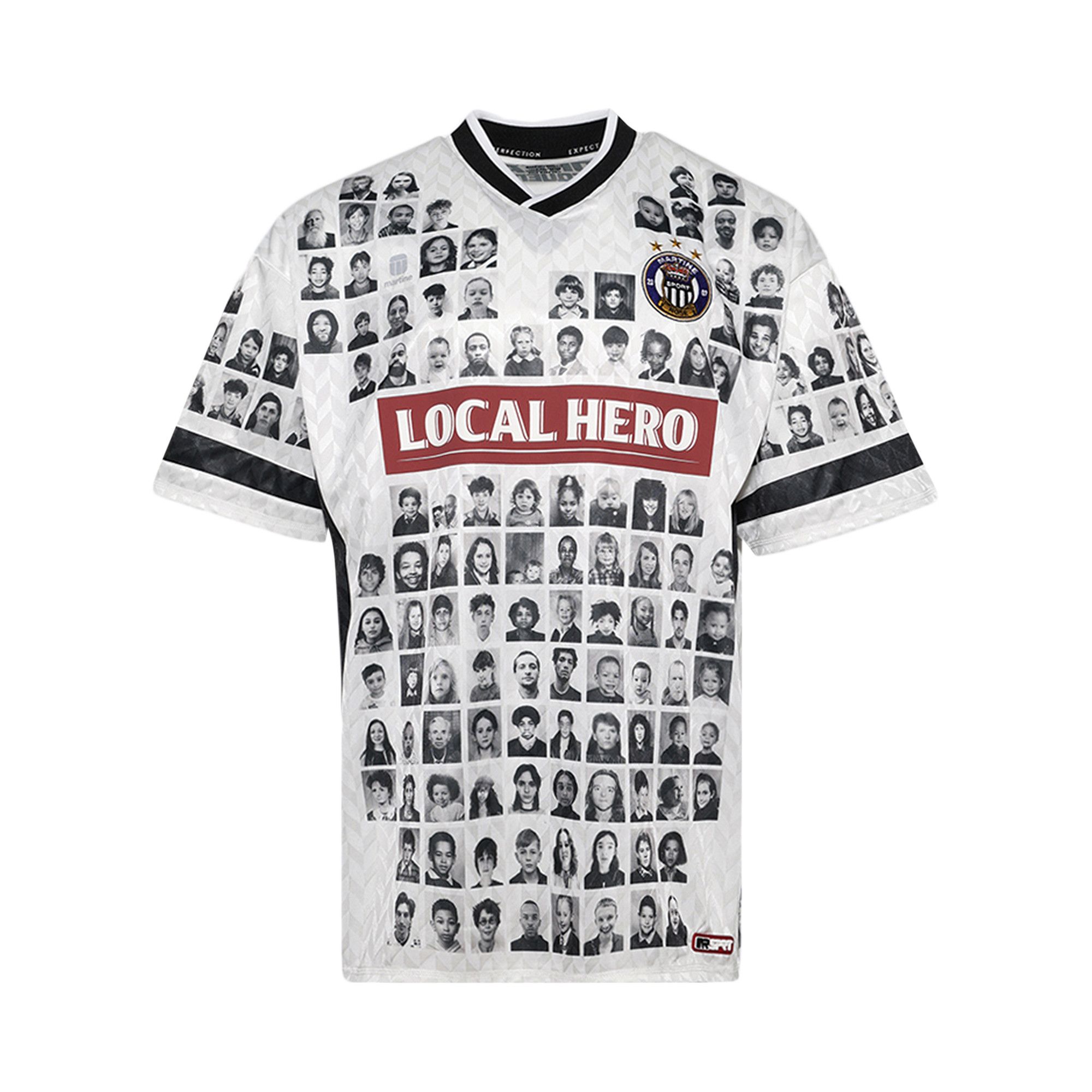 ＜Martine Rose＞ FOOTBALL TOP/Tシャツ Martine Rose - Printed Football Top - White Faces – Xhibition