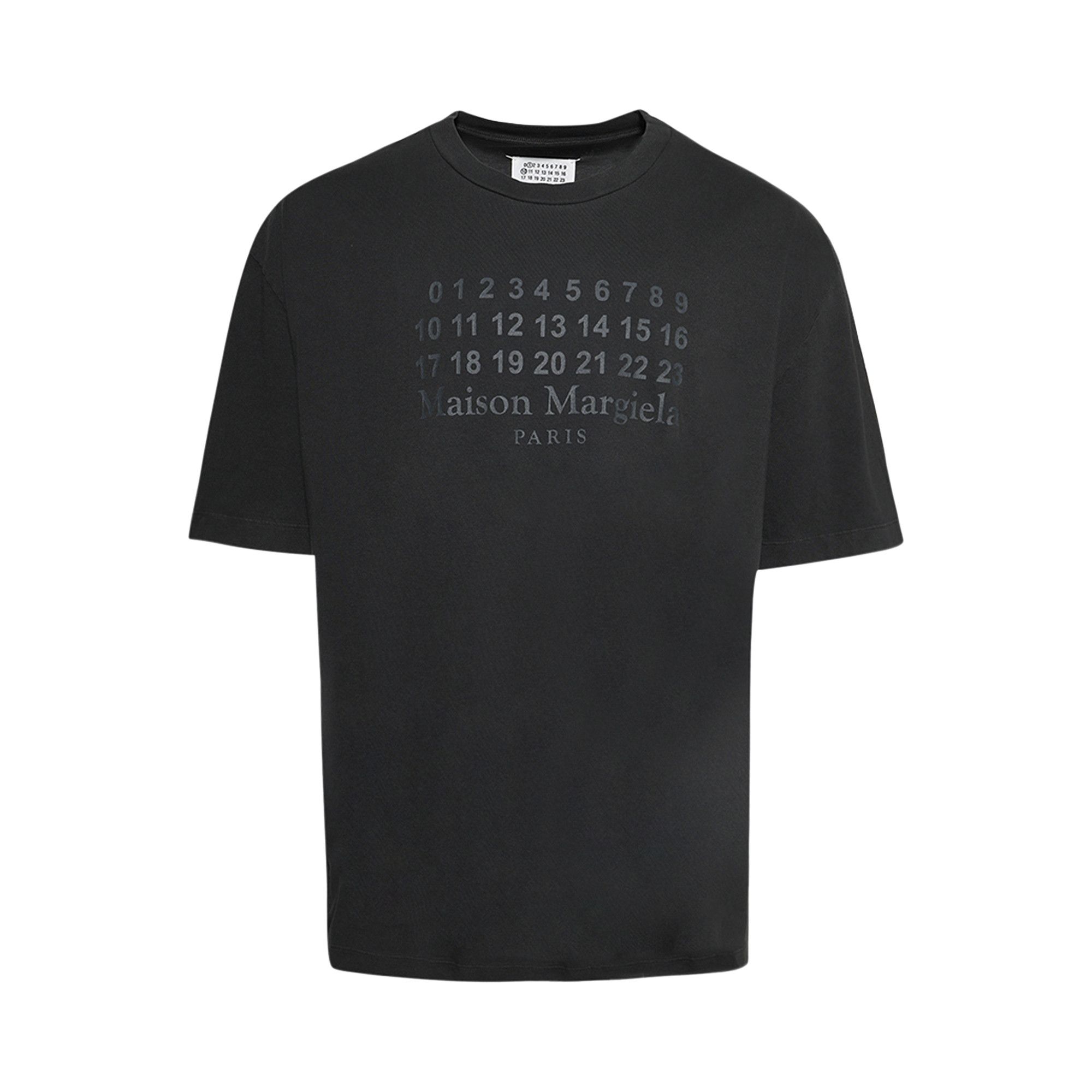 Buy Maison Margiela Numerical Logo T-shirt 'Washed Black