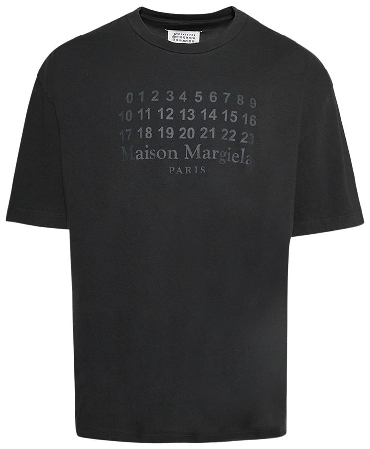 Maison Margiela Numerical Logo T shirt Washed Black
