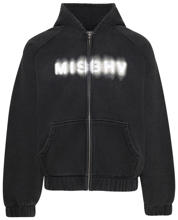 MISBHV Community Zipped Hoodie Washed Black