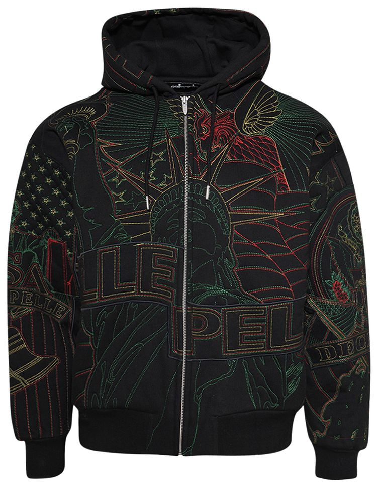 Who Decides War x Pelle Pelle Monument Zip Up Hoodie Multicolor