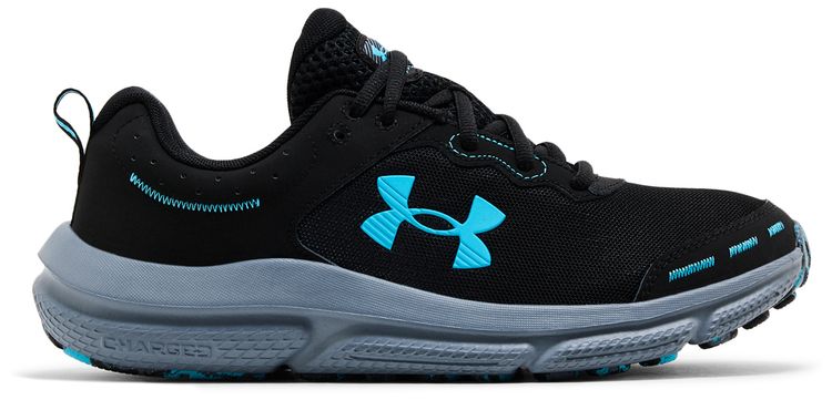 Under Armour Charged Assert 10 Black Blue Surf