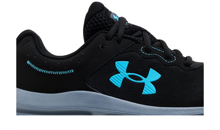 Under Armour Charged Assert 10 Black Blue Surf
