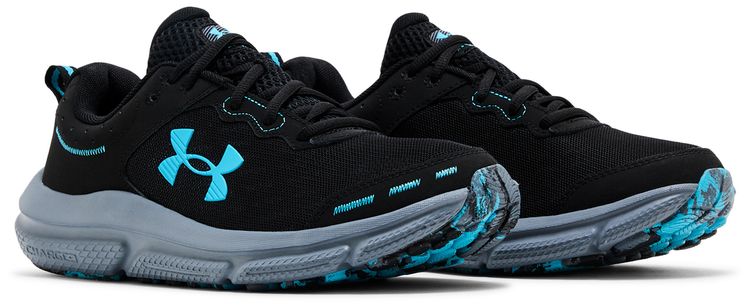 Under Armour Charged Assert 10 Black Blue Surf
