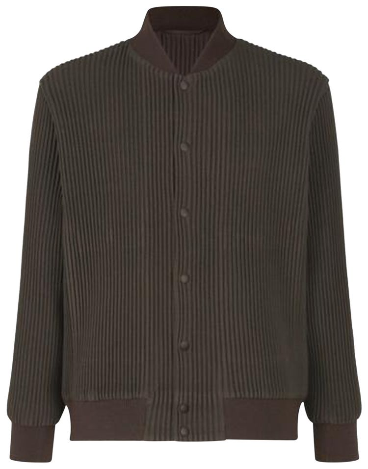 Homme Plisse Issey Miyake Kersey Pleats Blouson Brown
